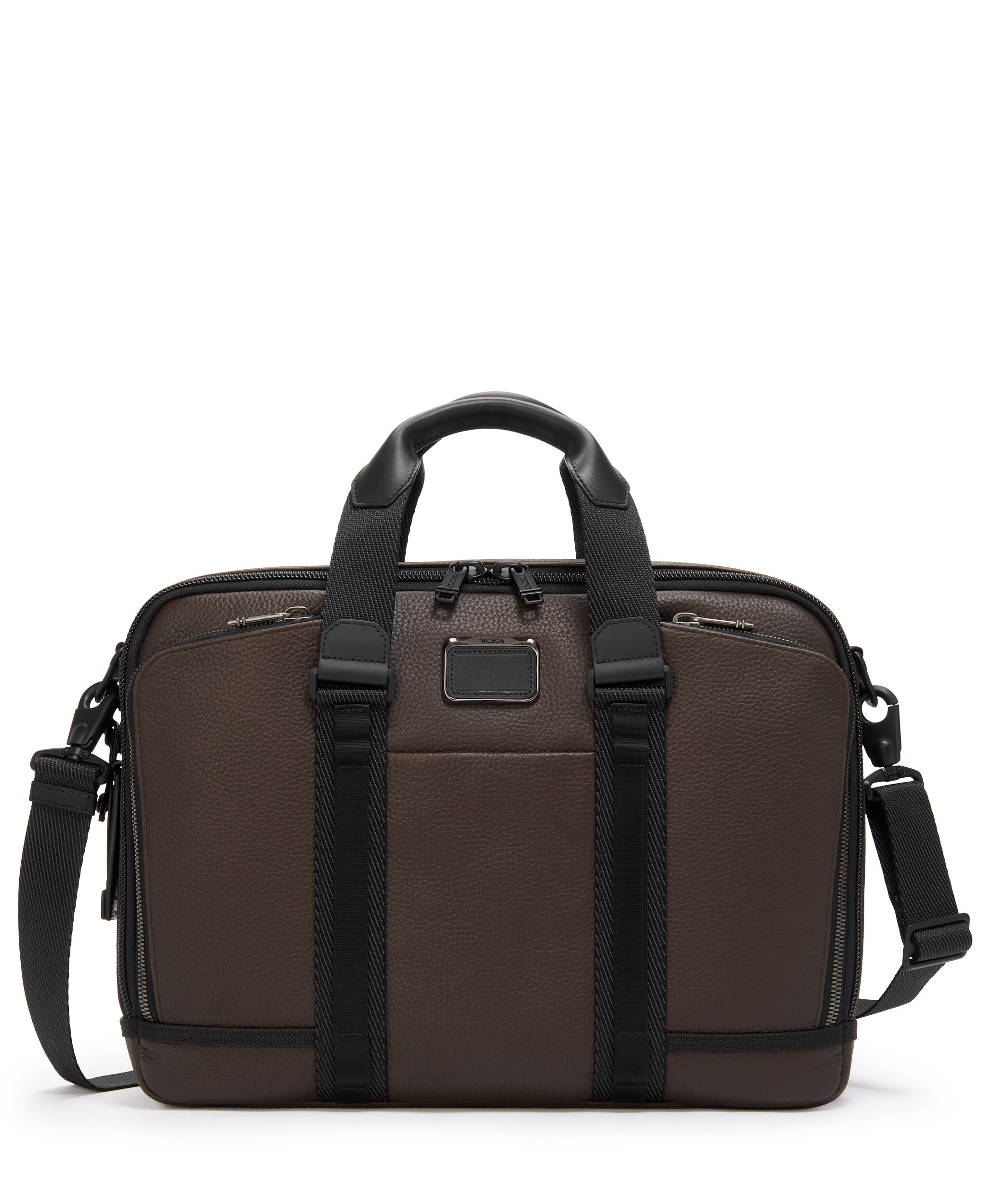 Tumi alpha sales 2 briefcase leather