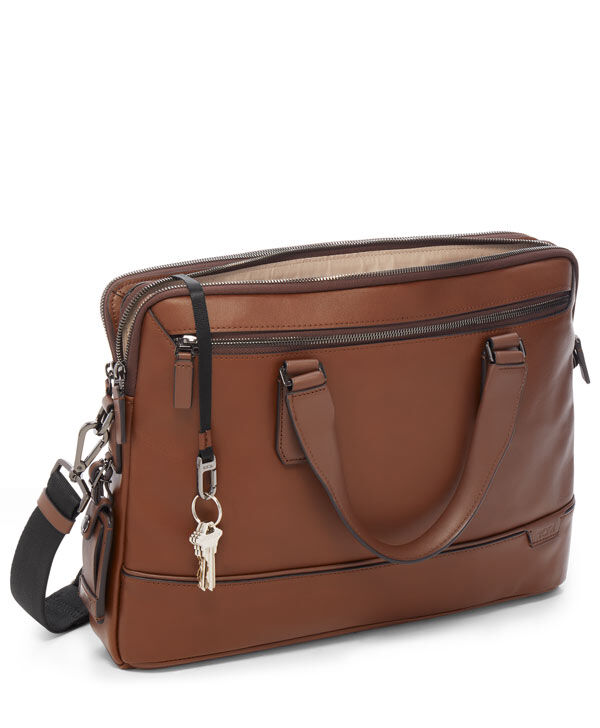 Harrison Sycamore Slim Brief Brown | TUMI Switzerland