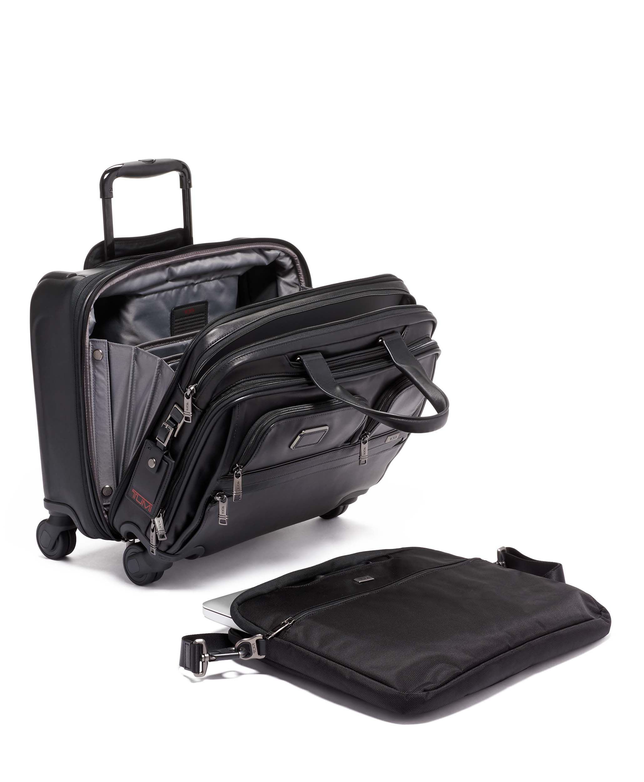 tumi alpha leather briefcase