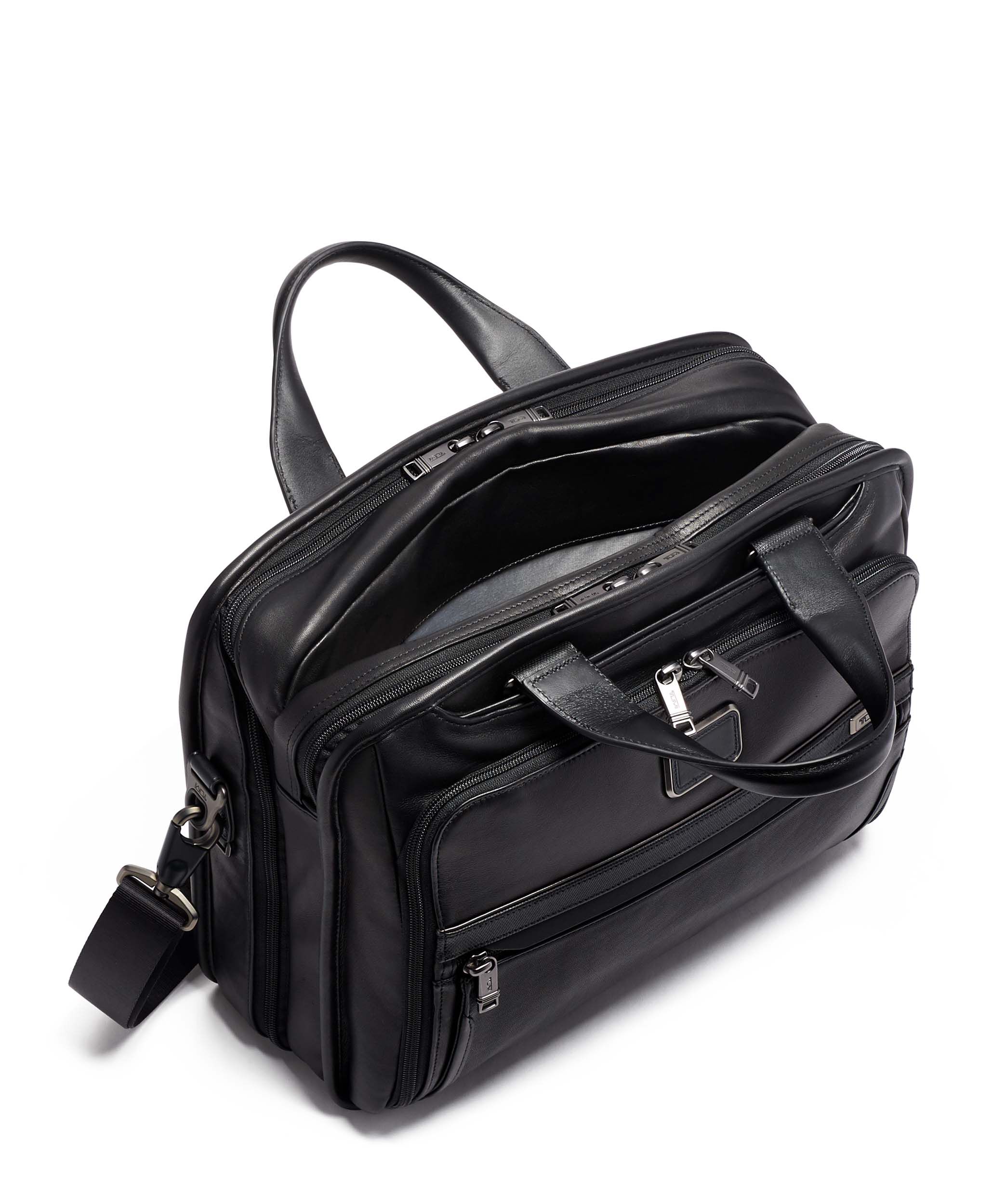 Tumi briefcase leather clearance