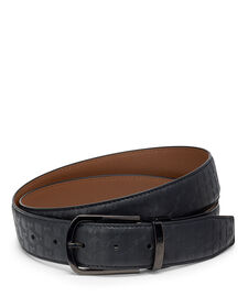 Belts Ceinture r&eacute;versible en cuir emboss&eacute; T, 35mm